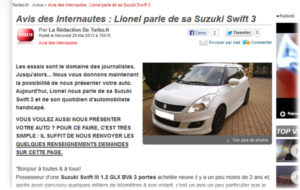 Lionel nous parle de sa Suzuki Swift 3